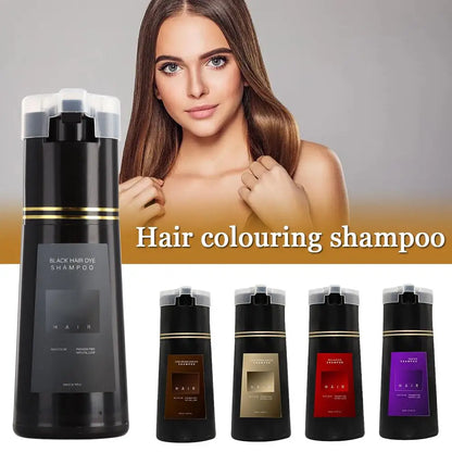 200ML Nova Hair Instant Dye Shampoo Hair Dye Coloring Shampoo for Gray Hair Long Lasting Nourish for Men Women