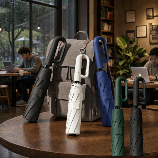 Automatic Windproof Folding Umbrella — One-Click Open & Close