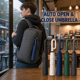 Automatic Windproof Folding Umbrella — One-Click Open & Close