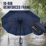 Automatic Windproof Folding Umbrella — One-Click Open & Close