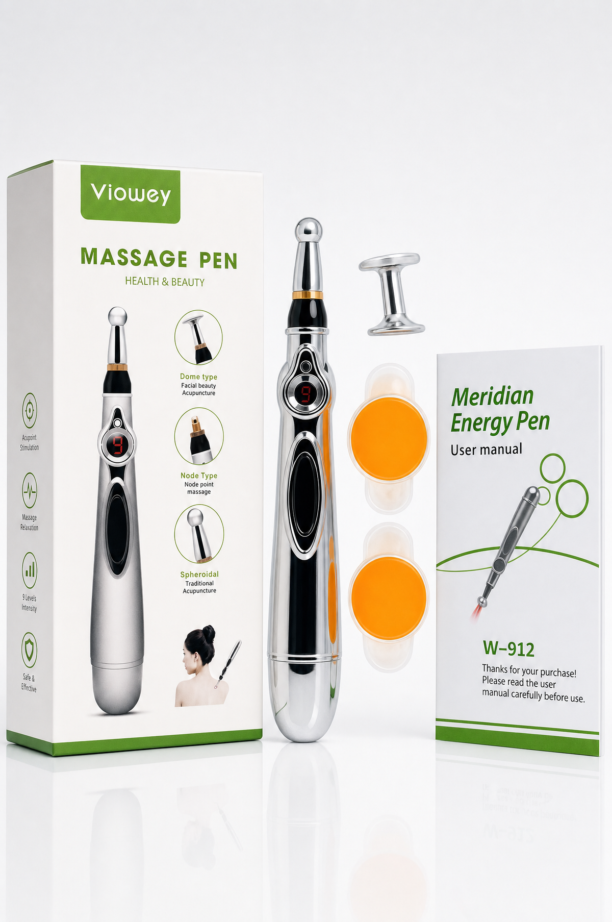 Electronic Acupuncture Pen, 3-In-1 Meridian Energy Pen for Pain Relief, Pain Relief Therapy, Electric Meridians Acupuncture Machine