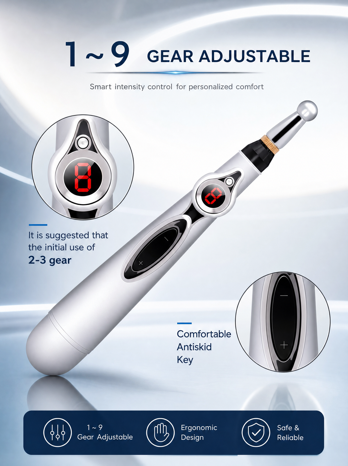 Electronic Acupuncture Pen, 3-In-1 Meridian Energy Pen for Pain Relief, Pain Relief Therapy, Electric Meridians Acupuncture Machine